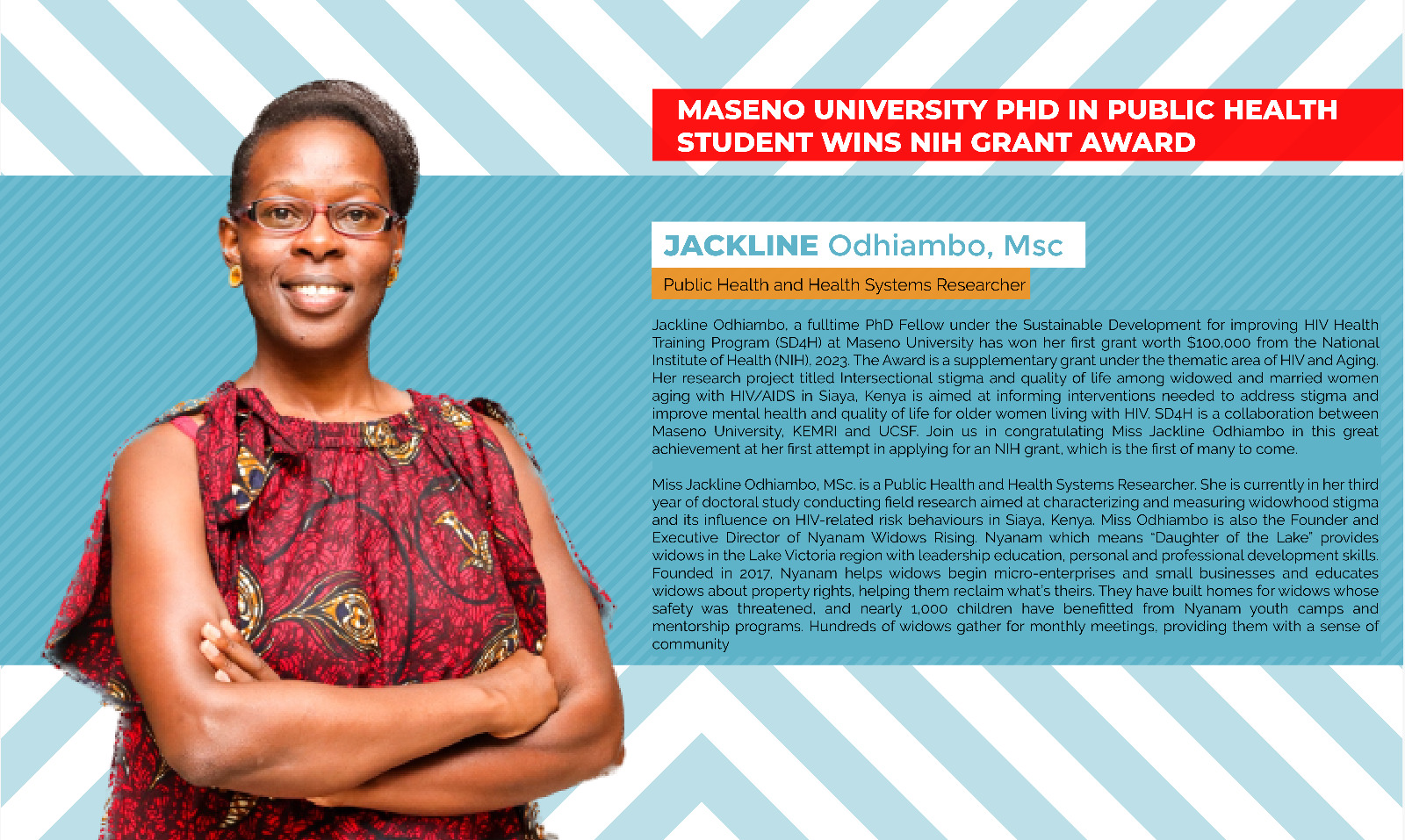 Maseno University Phd in Public Health Student Wins NIH Grant Award