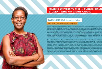 Maseno University Phd in Public Health Student Wins NIH Grant Award